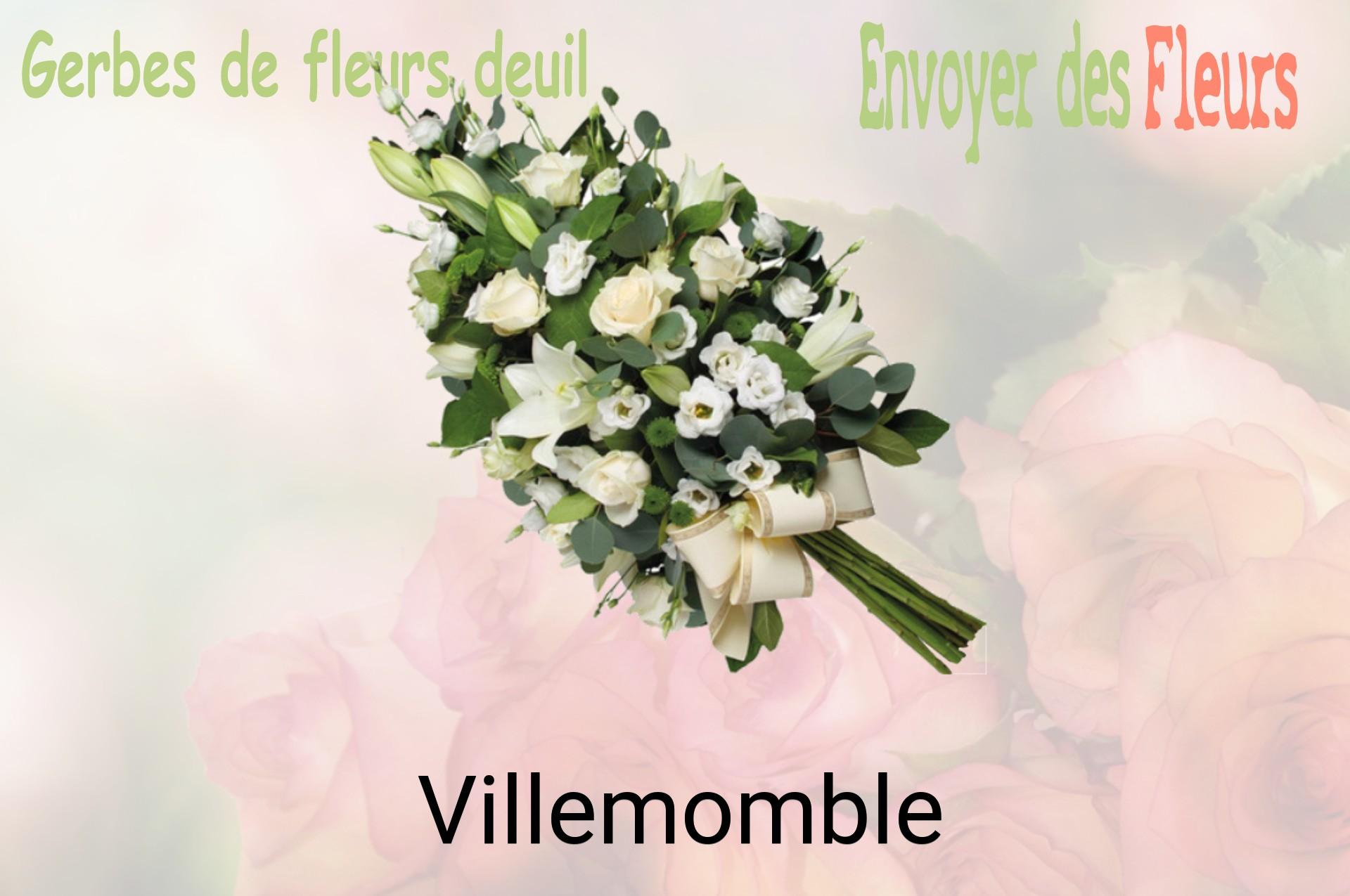 Gerbe de fleurs de deuil livrée à Villemomble